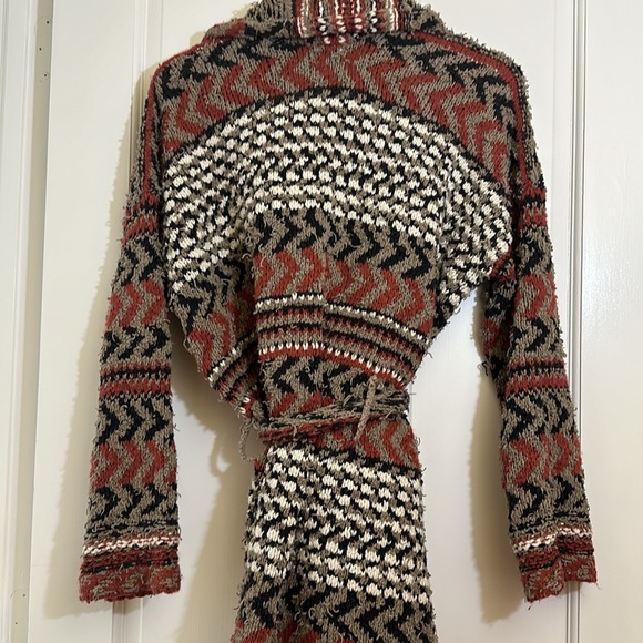 Free People Iona Long Belted Cardigan Duster Sweater - Picture 11 of 12